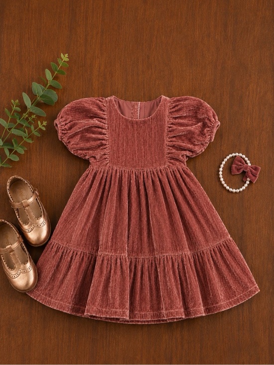 H&M Other - 18M H&M dusty rose crushed velvet dress